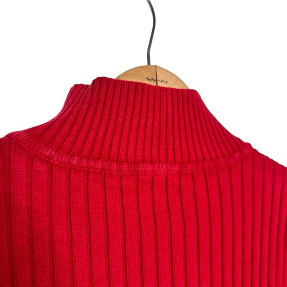 Tommy Hilfiger | Red Snap Button Collar Sweater Y2K Size Medium - Picture 8 of 14